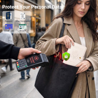 Portefeuille de voyage JIANJI personnalisé en similicuir, multi-fentes pour cartes, grande capacité, blocage RFID, fermeture ouverte, solide