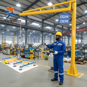 מנוף זרוע פנאומטי מותאם אישית חדש בעל כושר הרמה של 500 ק\"ג, זרוע באורך 4 מטרים, סיבוב 270 מעלות, מכונת הרמה לשיש גרניט - Product Image 2