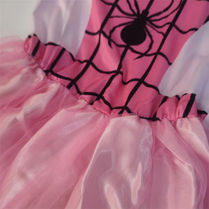 Azul Rosa tela de araña decorada niñas vestido verano sin mangas niños FIESTA DE Halloween ropa caliente Anime TV película disfraces para - Product Image 3