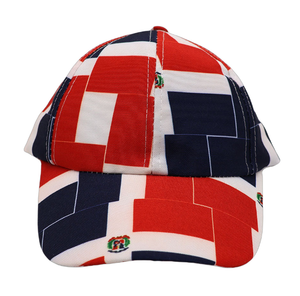 Wholesale Dominican New Design Hot Selling Polyester Children Baseball Hats National Flag Kids Fan Cap or Outdoor Activities