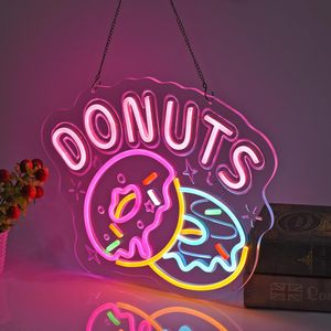 Donuts Letreros Neon LED indoor hanging ambient light shop <b>sign</b> wall decoration light entrance indicator light luminous <b>sign</b> - Product Image 6