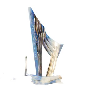 Escultura Abstracta de Acero Inoxidable, Geométrica Irregular, para Montaje en Suelo Exterior, Proyecto para Plaza Municipal, Parque, Área Escénica, Hecha a Mano - Product Image 1