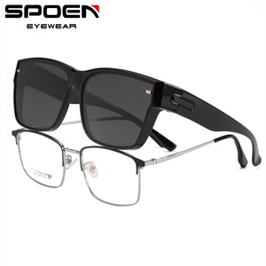 แว่นกันแดด SPOEN ทรงสี่เหลี่ยมโพลาไรซ์ UV400 สำหรับผู้ชายขับรถแฟชั่นแว่นตากรอบเต็ม - Product Image 1