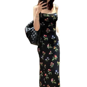 Customize 2024 New Casual Women's Floral Dress Women's Casual Sexy Hip Wrap Skirt