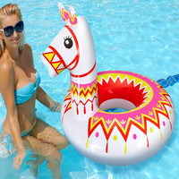 Bouée gonflable en PVC Maoshi Model Maoshi en forme de cheval pour 1 personne, pour piscine et plage.