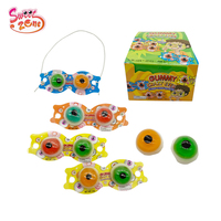 Forme de lunettes Saveur fruitée Gummy Crazy Eyes Ball Gummy Jelly