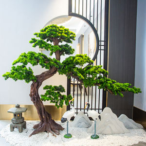Bienvenue pin arbre artificiel <span class=keywords><strong>faux</strong></span> arbre, décoration d'entrée fenêtre pin escalier entrée cour aménagement paysager mise en page - Product Image 1