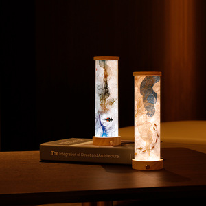 Lampada da Notte Creativa in Stile Cinese, Ornamento Decorativo in Legno Massiccio per Camera da Letto e Soggiorno, Lampada Atmosferica da Comodino - Product Image 1