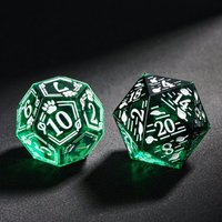 Ensemble de dés RPG polyédriques personnalisés en résine, 7 pièces, faits à la main, motif d'armes de Ranger, thème Dragons et Donjons, taille standard pour