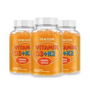 Gummies OEM à la vitamine D3 et K2, très demandées, pour la santé des os, des muscles et l'immunité - Product Image 1