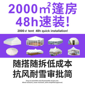 Tente de stockage en alliage d'aluminium Boyuntong, tente d'entrepôt arquée 10x20m, abri détachable et imperméable pour cour logistique industrielle extérieure - Product Image 5