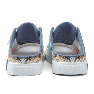 Chaussures décontractées tendance en toile et maille gris graffiti pour homme, style paresseux, à enfiler, pour l'été - Product Image 6
