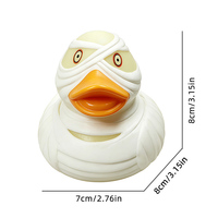 Canards en caoutchouc Halloween : Mummie, Grim Reaper, Squelette, Fantôme, Canards vampire assortis, jouets de bain et décorations de fête, 8 cm