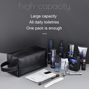 Bolsa de aseo portátil de gran capacidad, de alta gama, impermeable, de PU, para viajes y almacenamiento de cosméticos. - Product Image 4