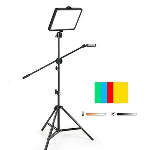 Lampe vidéo bicolore 160 LED pour studio photo et vidéo, <span class=keywords><strong>avec</strong></span> trépied réglable 2M, éclairage d'appoint pour studio beauté et téléphone, panneau lumineux pour diffusion en direct - Product Image 1