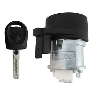 For Volkswagen B5 Ignition <b>Lock</b> Cylinder DZ099D2 1 <b>Key</b> Black Plastic Copper Zinc Alloy - Product Image 5