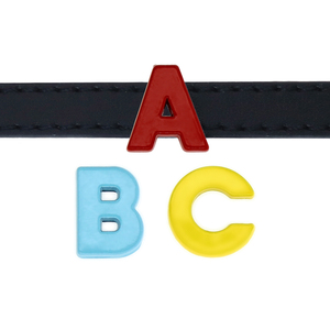 Nuovo Bracciale da Uomo da 8mm Serie Colorata con Grandi Bracciali Smaltati e Lettere Scorrevoli, Bracciale con Ciondoli a Cuore e Nome - Product Image 2