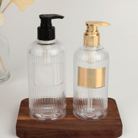 Couleur personnalisée à bas quantité minimale de commande 200ml 300ml 500ml bouteille en plastique d'emballage de shampooing et de revitalisant carré vide en PETG