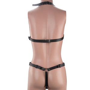 コスチュームボディハーネスセクシーランジェリーレザーボンデージボディスーツ女性用ゴシック服ボンデージ拘束 - Product Image 4