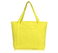 Gelory Sac fourre-tout en toile de coton personnalisé recyclé de couleur avec logo de taille avec poches intérieures et extérieures