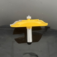 8 #   Fraiseuse pour panneaux de porte à queue ronde de 1/2 pouce, machine de gravure, fraise à deux lames en carbure, corps de coupe en acier au carbone avec roulement