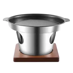 חדש עיצוב קוריאני שולחן ברביקיו תנור ללא מקל תלת רובדי נירוסטה פחם תנור עבור חיצוני בישול מנגל קטן גריל