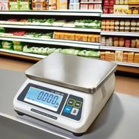 Balance de comptage numérique industrielle de table 15 kg/30 kg avec alarme lumineuse en option, imprimante d'étiquettes à code-barres, LAN/WIFI