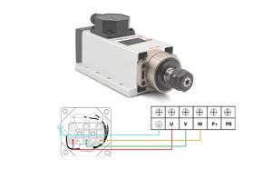 2.2kw er20 220 v סוג מרובע 24000 סל קרמיקה מסבים אוויר מקורר כלי מכונת ציר מנוע 220 וולט (ac) - Product Image 5
