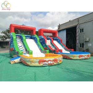 Fábrica caliente azul inflable diversión al aire libre toboganes <span class=keywords><strong>Banzai</strong></span> piscina evento inflable para niños adultos - Product Image 4