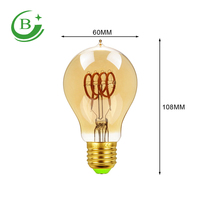 Lampe à filament LED E27 B22 A60 RC la plus abordable, ampoule à filament LED blanc chaud 2200K
