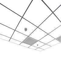 Plafond en fibres minérales perforé, ignifuge, pour bureaux, isolation thermique et acoustique, fabrication directe d'usine