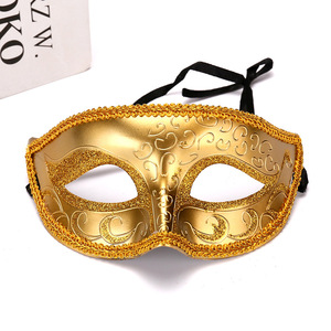 Máscara de media cara de alta gama Little Beauty, estilo princesa retro, para disfraz de jazz, con patrón pintado, cabeza plana, para fiesta de Halloween - Product Image 2