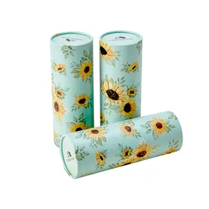 round tube box bamboo pulp facial tissue with customized print on box