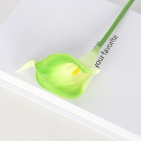 Nordische Weiße Calla-Lilien-Bündel mit Gelbem Zentrum, Künstliche Seidenblumen für Brautsträuße, Heimdekoration, Fotorequisiten