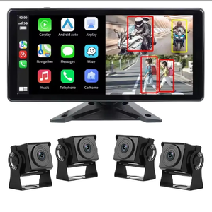 AI thông minh điểm mù BSD báo động 4CH không dây Apple Carplay android-auto <span class=keywords><strong>DVR</strong></span> màn hình đa phương tiện cảm ứng Night Vision Camera cho xe - Product Image 1