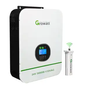 Inverter Surya 3000W Off-Grid, Fase Split 110V MPPT 80A Bawaan, Pengontrol Pengisian Tenaga Surya dengan WiFi Gelombang Sinus Murni, Pembalik Hibrid