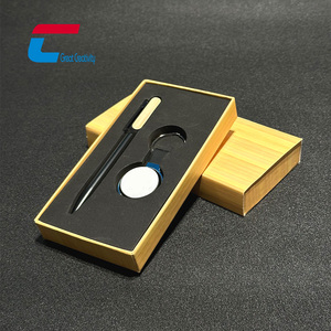 Cadeau d'affaires promotionnel époxy porte-clés personnalisé NFC stylo à bille cadeau stylo ensemble avec boîte - Product Image 2