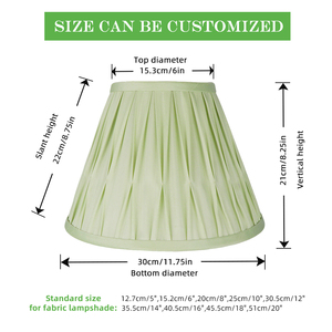 Hot Selling Duck Egg <strong>Green</strong> Color Empire Lining <strong>Lamp</strong> <strong>Shade</strong> Handmade Eco-Friendly Stitched Modified Box Pleated Lampshade - Product Image 2