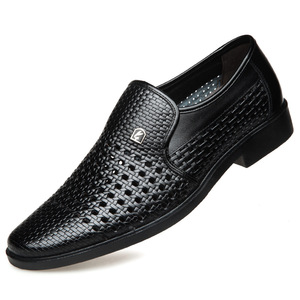 Sandalias de Cuero con Diseño Calado y Tacón Oculto para Hombre, Estilo Casual, Formal y de Negocios, Tallas 40-45 - Product Image 4
