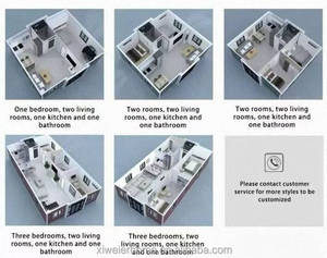 Casa Container Prefabbricata di Lusso Espandibile 40x20 Piedi, 5 Camere da Letto, Design Moderno, Alimentata a Energia Solare, <span class=keywords><strong>in</strong></span> Acciaio - Product Image 3