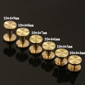 10Mm Túi Phần Cứng Túi Xách Trang Trí Rắn Brass Đinh Tán Nút Nail Khóa Đinh Tán Vít - Product Image 1