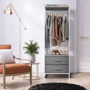 Tour de placard modulaire réglable à 6 niveaux avec espace de suspension de 2.2m Conception détachable pour les collections de vestes de salon - Product Image 4