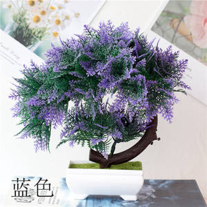 Árbol de plástico artificial bonsái árbol pequeño maceta flor jardín planta Desh arreglo habitación ornamento hogar Mesa Decoración - Product Image 5