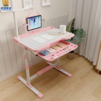 Ensemble bureau et chaise pour enfants à hauteur réglable avec support pour tablette, table d'étude ergonomique pour les devoirs scolaires