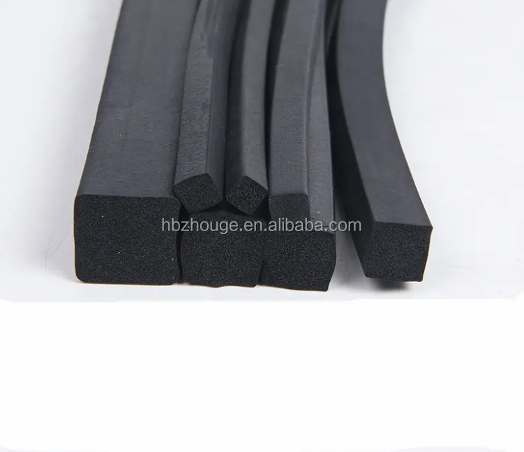 Custom EPDM Sponge Seal Strip Weatherproof Foam Rubber Seal with Cutting & Molding Services