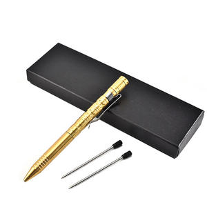 Stylo à bille portable en laiton massif, élégant et distinctif, avec logo - Product Image 1