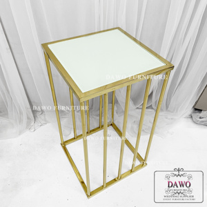 Mesa de pastel de acero inoxidable moderna <span class=keywords><strong>2023</strong></span> con escaparate nuevo diseño para eventos de boda y fiesta para decoraciones de banquetes y bares - Product Image 3