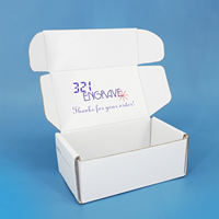 Caja de Cartón Corrugado Blanca Personalizada para Envíos, con Logotipo Personalizado para Comercio Electrónico y Venta Minorista