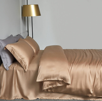 Parure de lit de luxe en pure soie de mûrier chinoise 100 %, ensemble housse de couette en soie, ensemble de literie en soie