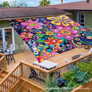 Toldo de Sombra para Exteriores, Impreso, de Poliéster con Revestimiento de PU, Anti-UV, para Patio, Estilo Moderno, 3x4m - Product Image 4